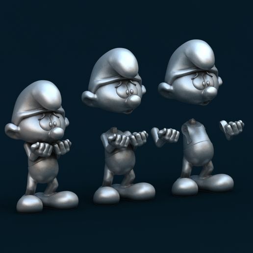 00.jpg Scaredy Smurf pose 1/ Scaredy Smurf in pose 2