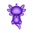 axolotl llavero_sencillo.stl Axolotl Mini – Keychain / Charm (3 Variants)