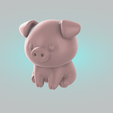 Piggy-render.png Миниатюра свиньи - 3d модель
