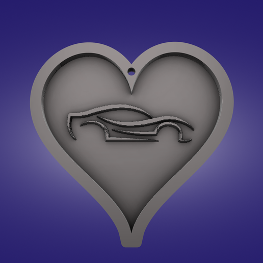 Key pendant, car 3D model