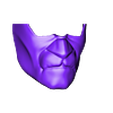 MaskFrontBotton.stl Black Panther Mask - Helmet for cosplay - Marvel comics
