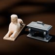 Render3.jpg The Museum Heist Cargo Set: Sphinx & Sarcophagus (HO Scale STL)