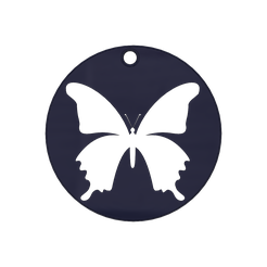 Butterfly-Keychain-v1.png Free STL file Butterfly Keychain/tag (Cut-out version)・3D print design to download