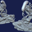 2c.png 异形 Xenomorph - 优雅的奇幻生物雕像