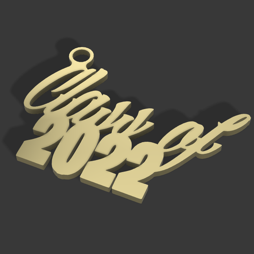 Class of 2022 Keychain 3D model