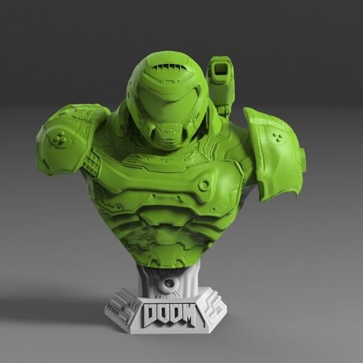 Doom Slayer Bust - 3D model önizlemesi