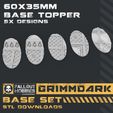 60x35mm-Oval-Base-Topper.jpg Archivo 3D Colección Base Grimmdark・Plan para descargar y imprimir en 3D