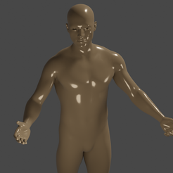 arms-up.png 3D file mannequin standing arms front・Model to download and 3D print