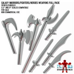 RBL3D_Sewco_full_set_0.jpg Fichier OBJ Galaxy Warriors / Fighters / Heroes Weapons Full Set・Plan pour impression 3D à télécharger