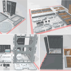 Bundle-01-04-all.png -MHB01-04C- Mech Hangar Bay HG Bundle Set 3D print model files