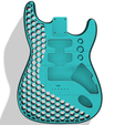 cyan.png Hexagon Style Stratocaster Fender Body Hardtail