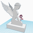 angel-statue.png Abstract Sculpture Statue  "Kneeling Angel" Gift Home Decor Figurine, Protection angel, Blessings, Love Angel with Rose