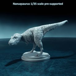 Nanuqsaurus_sniffing_render_1.jpg STL-Datei Nanuqsaurus schnüffelnder Dinosaurier im Maßstab 1-35, vorgestützt・3D-druckbares Modell zum Herunterladen