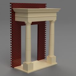 Portico Render.jpg STL-Datei Scale Model Portico - Architecture herunterladen • 3D-druckbare Vorlage, junkie_ball