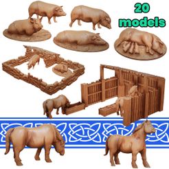 Farm-Animal-3-thumbnail.jpg Fichier 3D Animaux de la ferme #3・Objet imprimable en 3D à télécharger