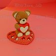 TeddyHeart.jpg Crochet Teddy bear with heart