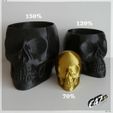 SkullVase_V2_5.jpg Free STL file Skull V2 - Vase mode・Object to download and to 3D print