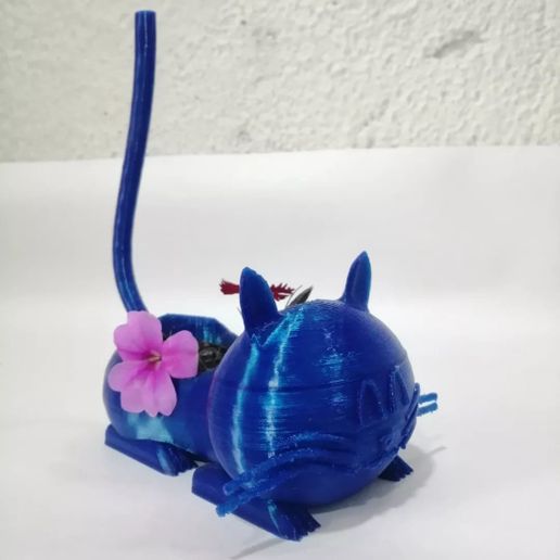 sitting cat pot 3D model