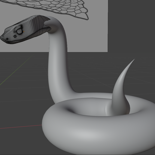 🐍 Snake Base Mesh・ OBJ File for 3D printing・Cults