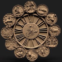 RELOG DEL ZODIACO.jpg Fichier STL gratuit RELOG DE L'HORLOGE DU ZODIAQUE・Design pour imprimante 3D à télécharger