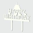 happy_birthday_cake_gift.jpg Happy birthday table décoration and cake decoration : 4x 3d models