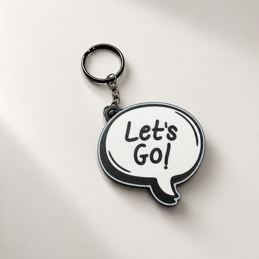 🗝️ “Let’s Go!” keychain・Archivo 3MF para Impresión 3D・Cults