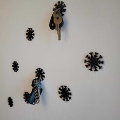 1.jpeg Keyholder Snowflake, Schlüsselhalter, Schlüsselbrett