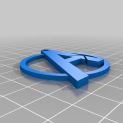 Avengers_logo.png Free STL file Avengers logo keychain・3D printer design to download