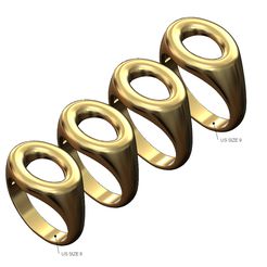 Oval-link-top-signet-size6to9-00.jpg STL file Landscape oval link signet US sizes 6to9 3D print model・3D printing design to download