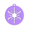 ChristmasOrnamentSnowflake_fixed.stl Christmas Decoration for your Tree, for tags, for keychain, for painting...