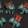 bulba-antler-3.jpg Download STL file Pokemon - Christmas Bulbasaur(3 versions) • 3D printable model, ErickFontoura3D