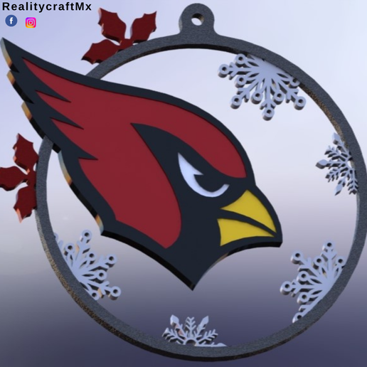 Arizona Cardinals esfera navideña (Christmas Ornament)
