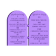 hollow text 10 commandments tablets.stl The Ten Commandments list, God Words written on  tablets, flexi joint, print in place, 2 models hollow text, relief text