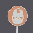 bib.jpg Baby Shower Cupcake Topper - bib