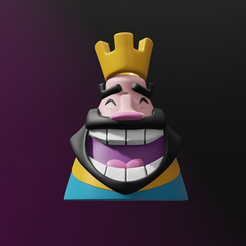 CR17.png STL file CLASH ROYALE EMOJI CHESS PCS - KING - Print in place・3D printer model to download, SnK3D