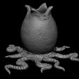 01.jpg 3D PRINTABLE OPEN ALIEN EGG OVOMORPH WITH ROOTS