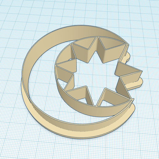 moon-star-cookie-cutter-1.png STL file Star and moon Cookie cutter, Polymer Clay Cutter, celestial stamp, mold, embross, earrings, Christmas holiday decoration, PACK of 2 pcs・3D printing template to download, Allexxe