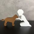 WhatsApp-Image-2023-01-04-at-11.13.04.jpeg Girl and her Labrador Retriever (afro hair) for 3D printer or laser cut