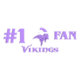 AMARILLO PLACA VIKINGS.stl CADENA PLACA FAN #1 MINNESOTA VIKINGS NFL