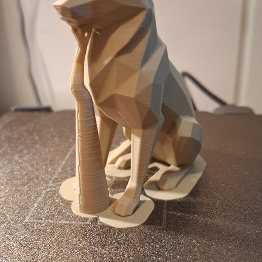 Low-poly Wolf - tabletop figurine decoration