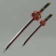 02.jpg Genshin Impact Chiori Short and Long Blade Sword. Video game, props, cosplay