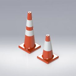 4.jpg Fichier STL CONE DE TRAFIC (2 variantes, cône haut et cône court)・Objet pour imprimante 3D à télécharger