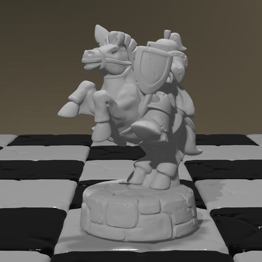 render_humanKnight.png Fantasy chess pieces human vs orcs