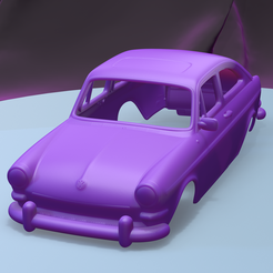 a001.png STL file VOLKSWAGEN 1600 TYPE FASTBACK 1965 (1/24) printable car body・Template to download and 3D print