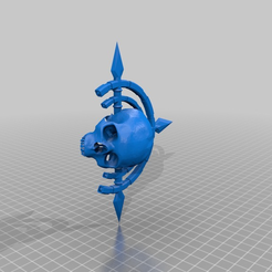 0ba09b555101529257d4ada30afc85b7.png Free 3D file Nerf - Goth style Skull side attachment・3D printing template to download