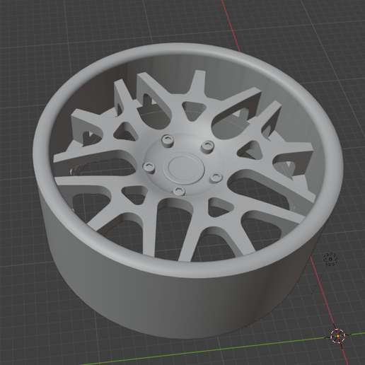 1/24 Scale Custom Wheels – 3D Printable STL for Diecast Car Models