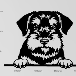 Screenshot-2023-10-01-121207.png STL file Wandtattoo Hund Schnauzer・3D printer model to download
