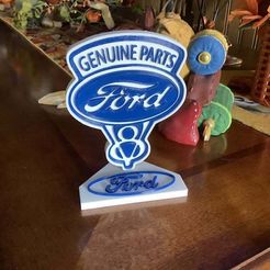 fordV8a.jpg Бесплатный STL файл FORD Parts V8 sign.・Дизайн 3D-печати для загрузки