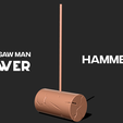 1.png Chainsaw man Power Hammer 3D print model