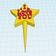 cake-topper-star-i-love-you-1.png Cake topper, cake decoration - I love you Star